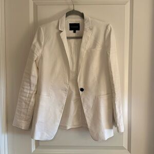 Banana Republic Cotton/Linen Long and Lean Blazer